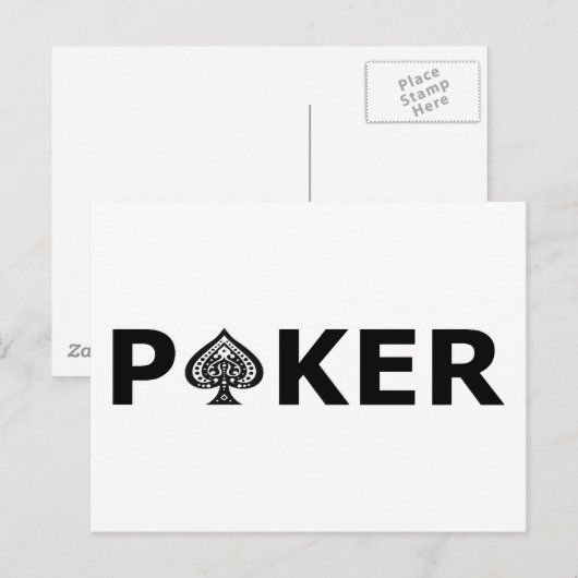 Poker Postkarte (Vorne/Hinten)