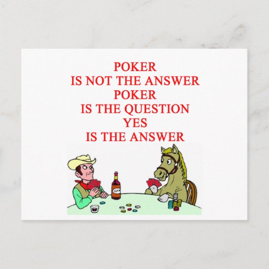 POKER POSTKARTE (Vorderseite)