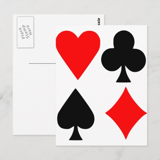 Poker Postkarte (Vorne/Hinten)