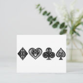 Poker Postkarte (Stehend Vorderseite)