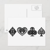 Poker Postkarte (Vorne/Hinten)