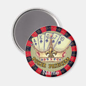Poker Princess-Magnet Magnet (Vorderseite/Rückseite)