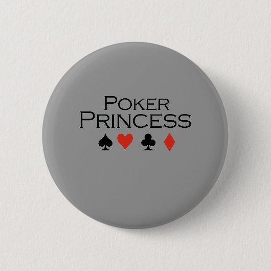 Poker Princess T - Shirt Button (Vorderseite)
