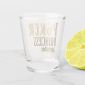 Poker Prinzessin Gold lustig personalisierbar Schnapsglas (Rückseite)