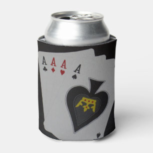 Poker, Quad Aces Stubby Can Holder. Dosenkühler