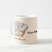 Poker Queen Kaffeetasse (Vorderseite Links)