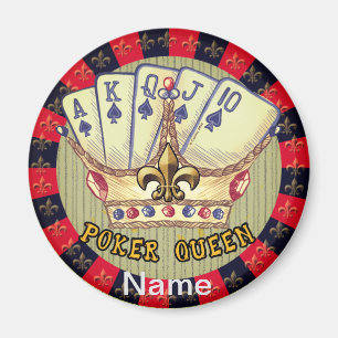 Poker Queen-Magnet Magnet