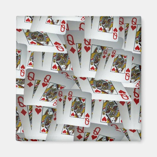 Poker Queens Design Magnet (Vorne)
