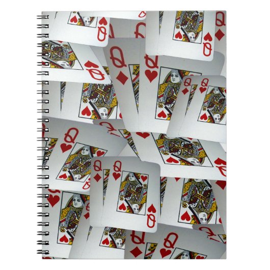 Poker Queens Design Notizblock (Vorderseite)