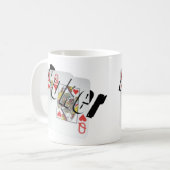 Poker Queens Dimensional Logo Kaffee Tasse. Kaffeetasse (Vorderseite Links)