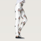 Poker Queens-Logo, Ladys White Patches Leggings (Rechts)
