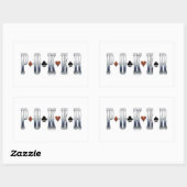 Poker Rechteckiger Aufkleber (Blatt)