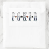 Poker Rechteckiger Aufkleber (Tasche)