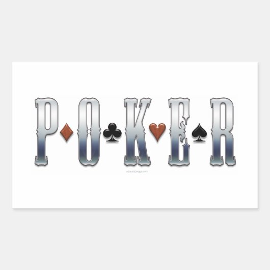Poker Rechteckiger Aufkleber (Vorderseite)