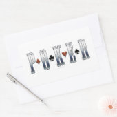 Poker Rechteckiger Aufkleber (Umschlag)