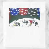 Poker Rechteckiger Aufkleber (Tasche)