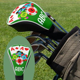 Poker Red Aces Treiberabdeckung - Anpassbare Einst Golf Headcover