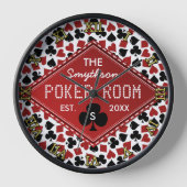 Poker Room Casino Individuell anpassbare Anzug von Wanduhr (Vorderseite)