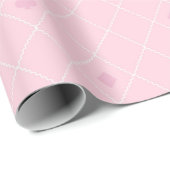 Poker rosa Muster Geschenkpapier (Rolleneckpunkt)
