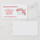 Poker Royal Flush Business Cards Visitenkarte (Vorne/Hinten)