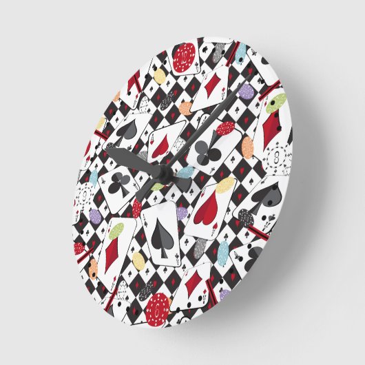 Poker Runde Wanduhr (Winkel)