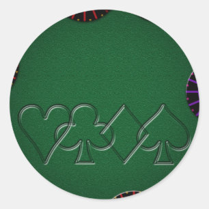 Poker Runder Aufkleber