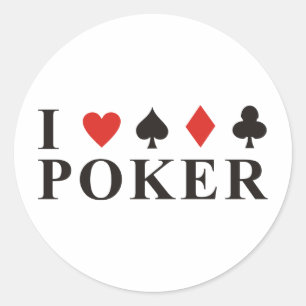 Poker Runder Aufkleber