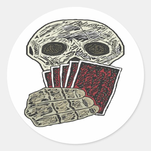 Poker Runder Aufkleber (Vorderseite)