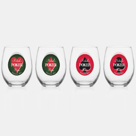 Poker-Saal für Classic Playing Cards Weinglas Ohne Stiel