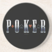 Poker Sandstein Untersetzer (Vorne)