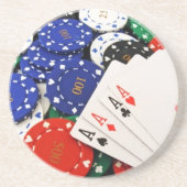 Poker Sandstein Untersetzer (Vorne)