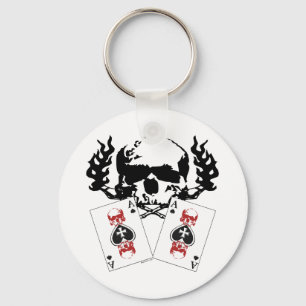 Poker-Schädel-Schlüsselanhänger Schlüsselanhänger