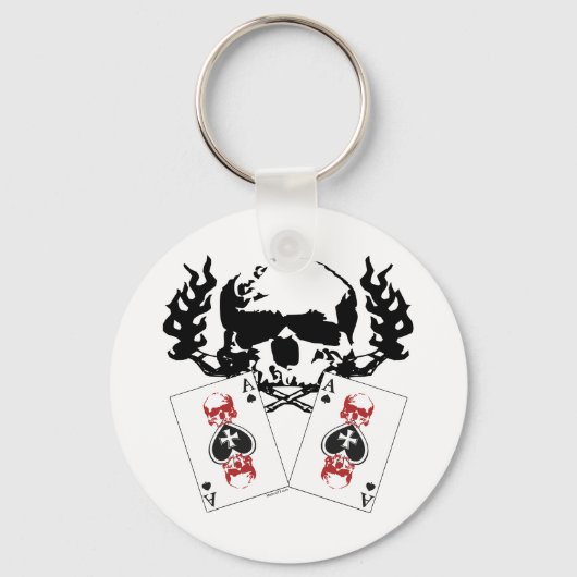 Poker Skulls Schlüsselanhänger (Vorderseite)