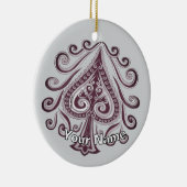 Poker Spades  Keramik Ornament (Rechts)