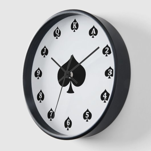 Poker Spades Uhr (Winkel)