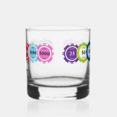 Poker Spiel Chips Personalisiert Whiskyglas (Links)