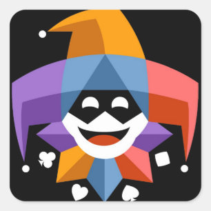 Poker SPIEL! Ikonenaufkleber Quadratischer Aufkleber