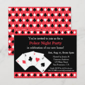 Poker-Spiel-Nachthousewarming-Party Einladungen (Vorne/Hinten)