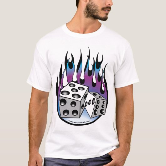Poker/spielender/glücklicher T - Shirt 7 (Vorderseite)