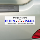 Poker-Spieler für Ron Paul Autoaufkleber (Auf Auto)