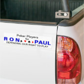 Poker-Spieler für Ron Paul Autoaufkleber (Auf Lkw)
