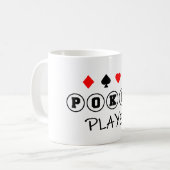 Poker-Spieler-Tasse Kaffeetasse (Vorderseite Links)
