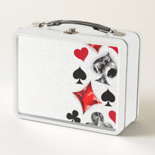 Poker Spieler Zocker Spielkartenfarben Las Vegas Metall Brotdose