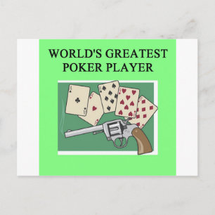 Poker-Spielerwitz Postkarte