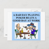 Poker-Spielerwitz Postkarte (Vorne/Hinten)