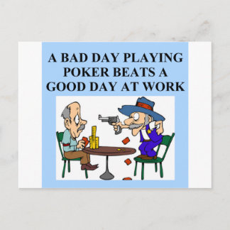 Poker-Spielerwitz Postkarte