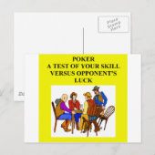 Poker-Spielerwitz Postkarte (Vorne/Hinten)