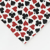 Poker-Spielkarte-Anzugs-Muster Fleecedecke (Ecke)