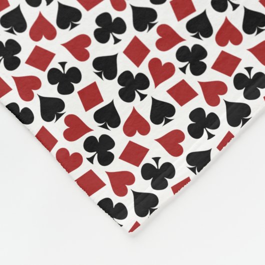 Poker-Spielkarte-Anzugs-Muster Fleecedecke (Ecke)