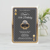 Poker Spielkarte Casino Einladung (Stehend Vorderseite)